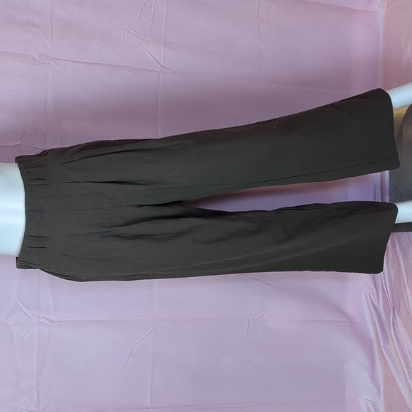 Halara 100% Cotton High Rise Plicated Wide Leg Palazzo Neutral Casual Pants M - Picture 1 of 6
